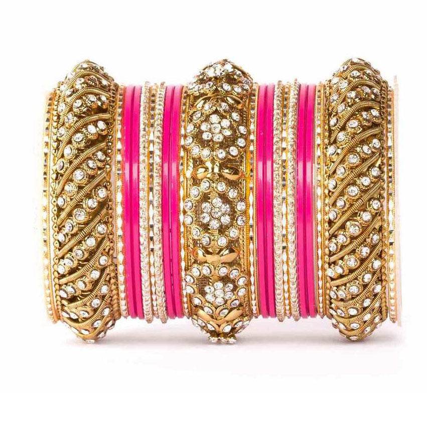 Solid Colored Bangle Set For One Hand Rani T4 Jewels