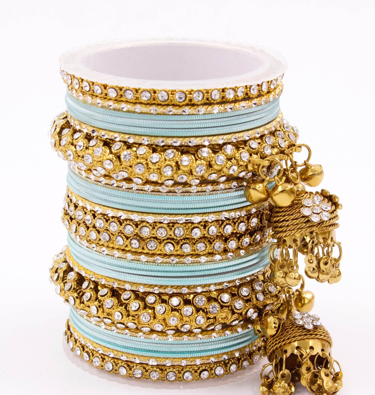 Traditional Shining Jhumki Bangle Set For Two Hands By T4 Jewels Surf T4 Jewels