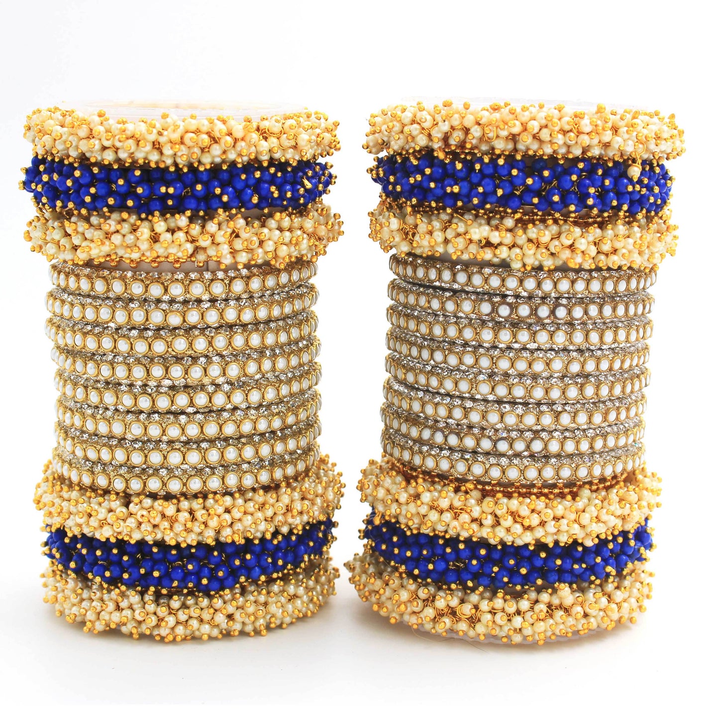 Set of 2 Lac Bridal Bangle sets by T4 Jewels Blue T4 Jewels
