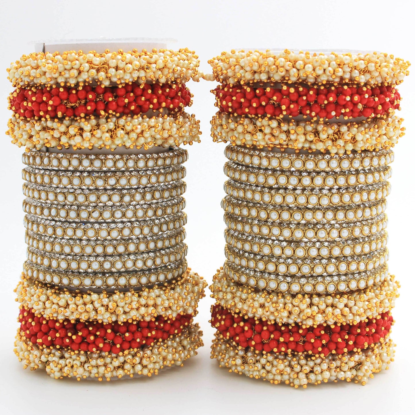 Set of 2 Lac Bridal Bangle sets by T4 Jewels Red T4 Jewels