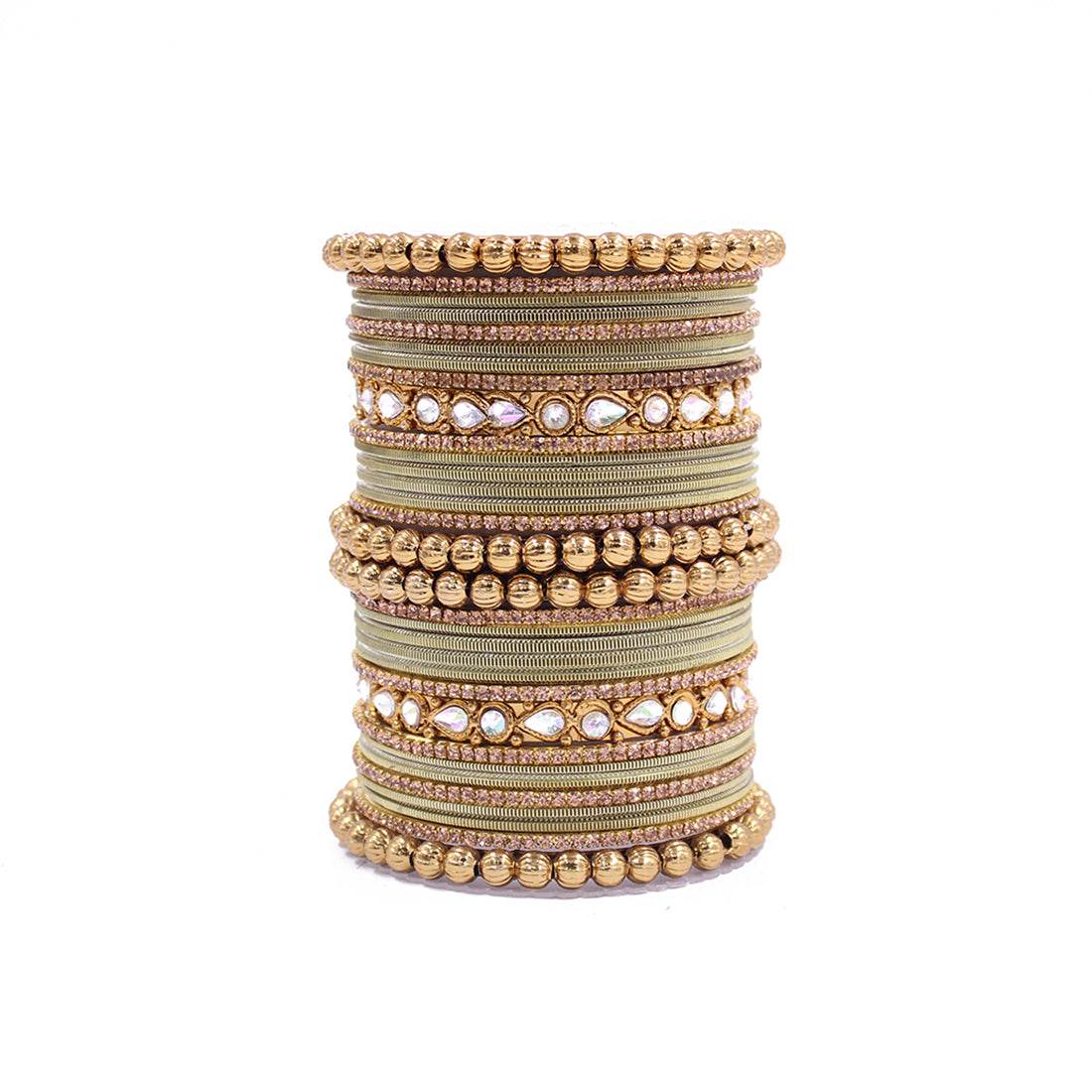 Traditional Ethnic Bangle Set by T4 Jewels for women for both hands Mehndi T4 Jewels