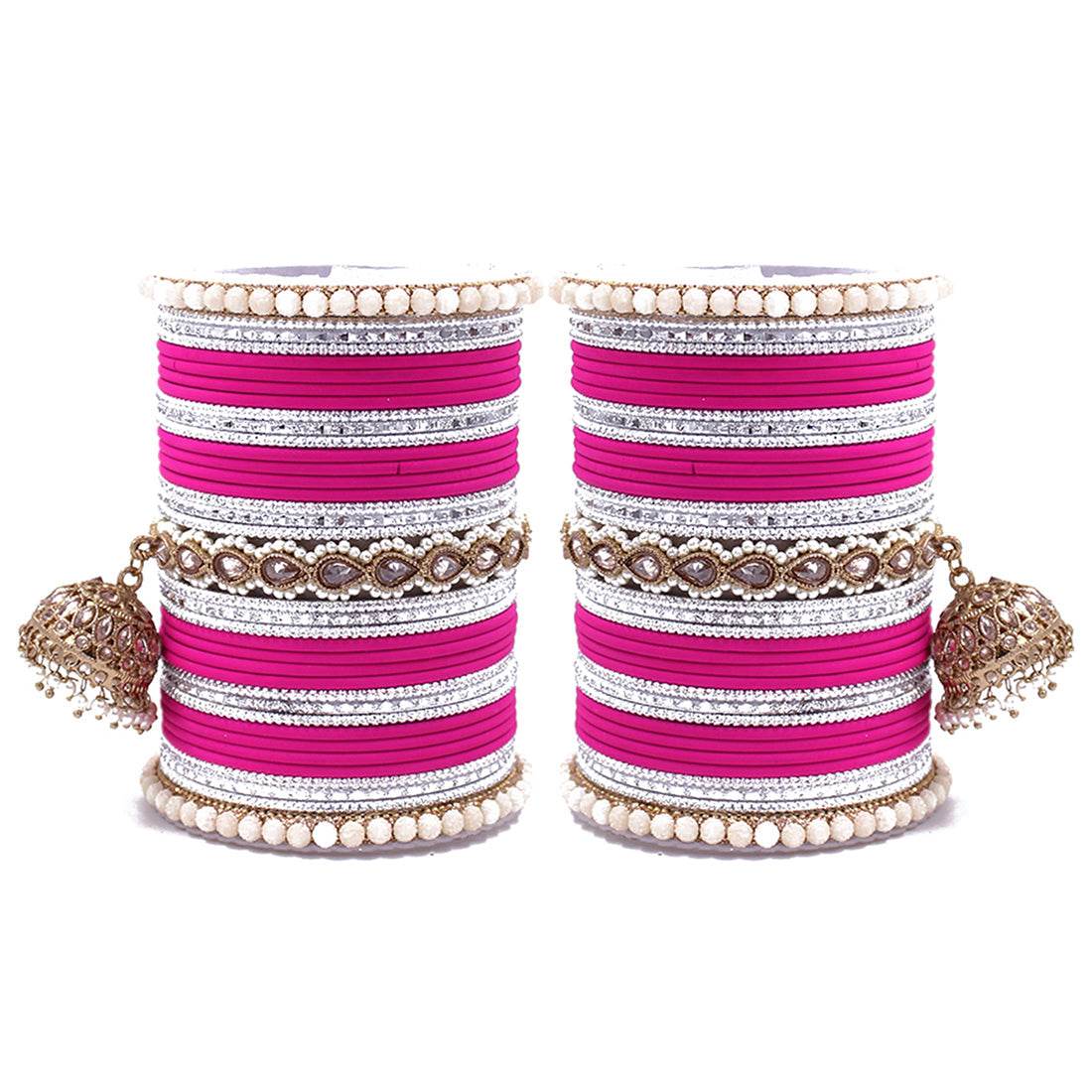 Traditional Ethnic Bangle Set with Jhumki by T4 Jewels for women Rani T4 Jewels
