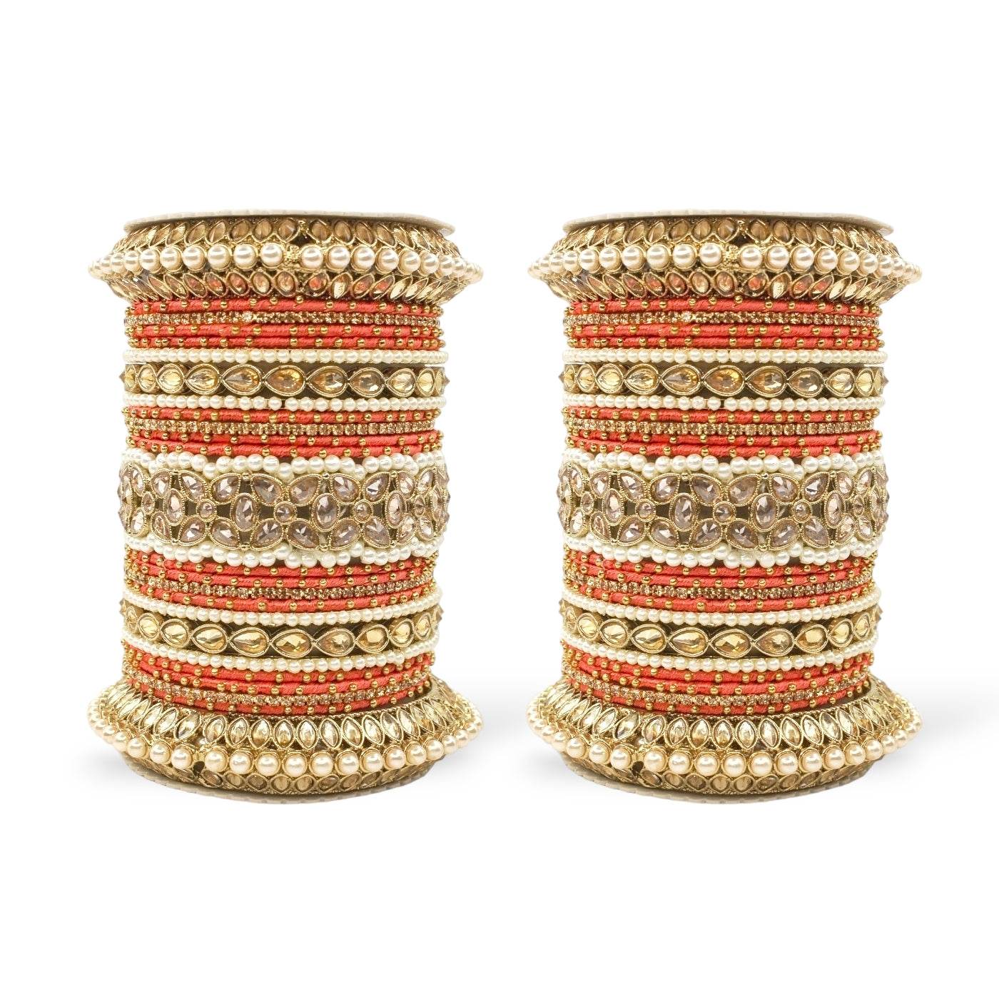 Beautiful Bridal Bangle Set with Pacheli Kada by T4 Jewels Gajri T4 Jewels