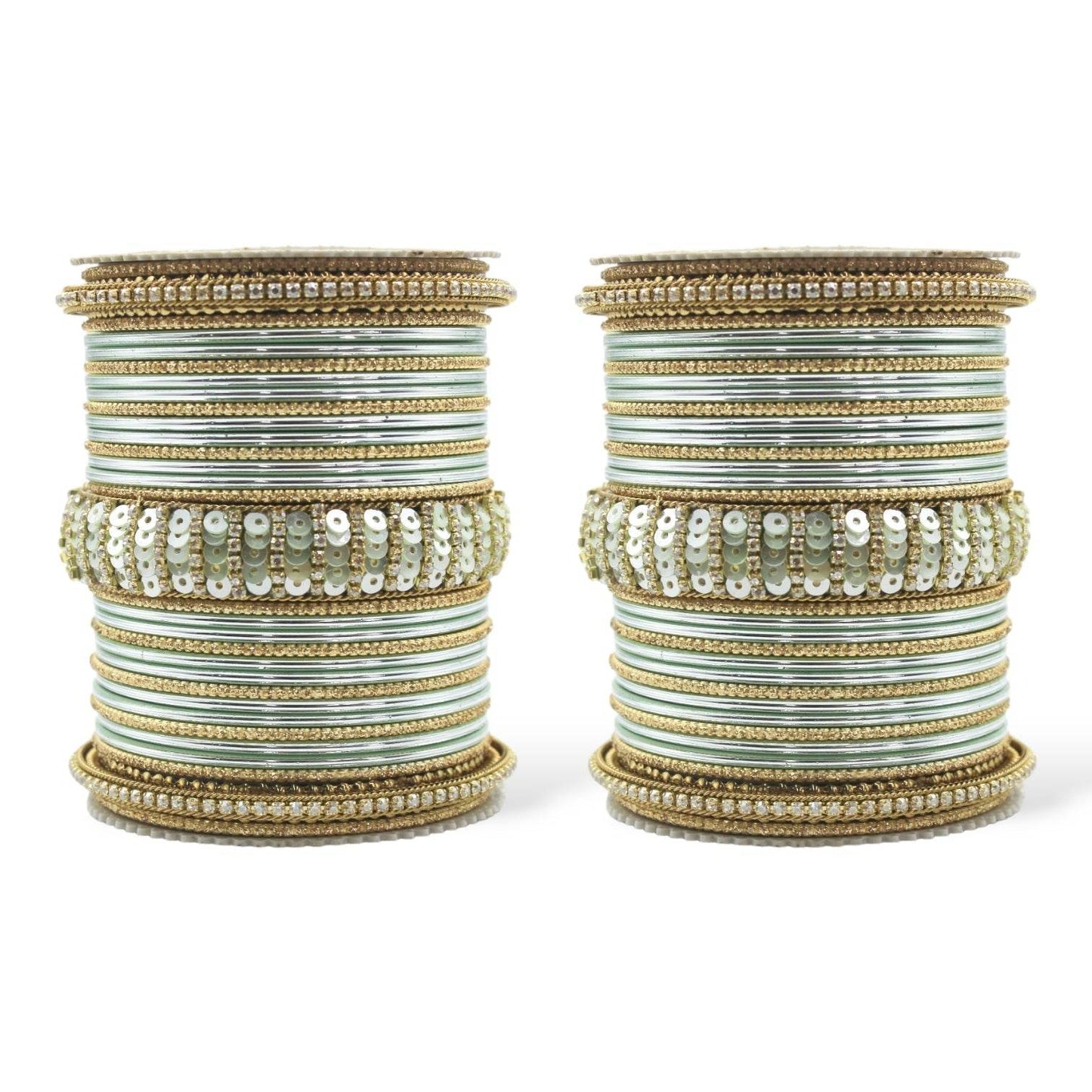 Beautiful Partywear Bangle set with Sequence Work Surf T4 Jewels