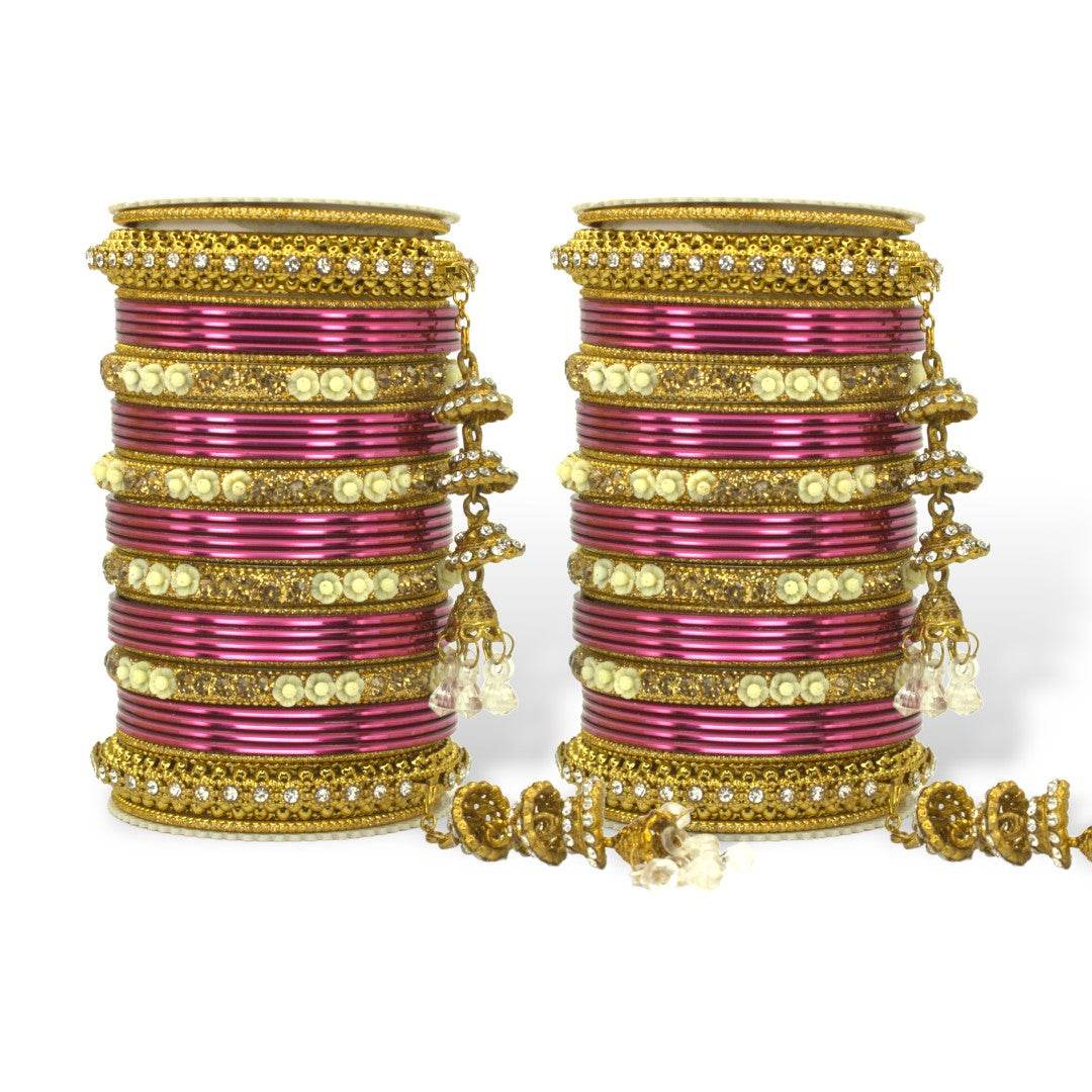 Antique Jhumki Latkan Bangle set for two hands by T4 Jewels Rani T4 Jewels