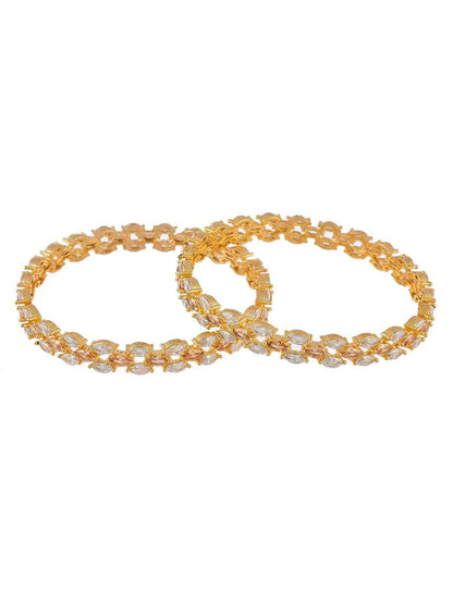 Gold Plated American Daimond Bangle Classic (AD-0014) T4 Jewels