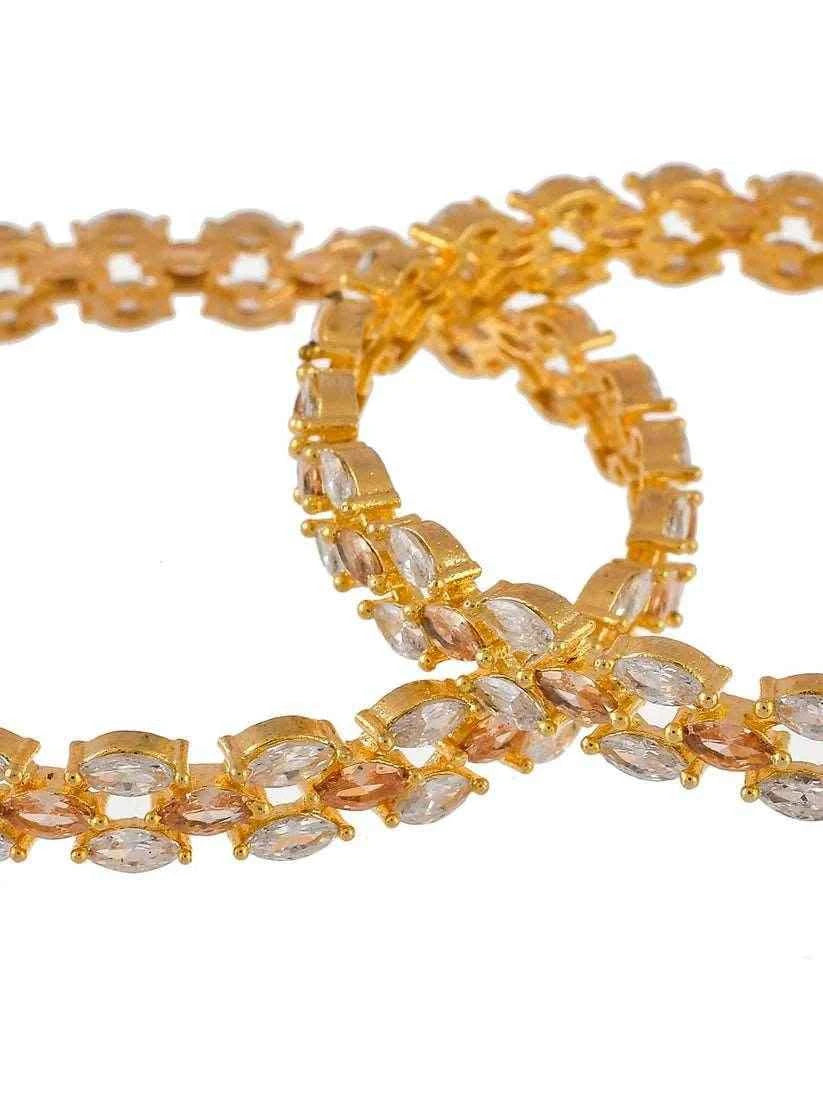 Gold Plated American Daimond Bangle Classic (AD-0014)