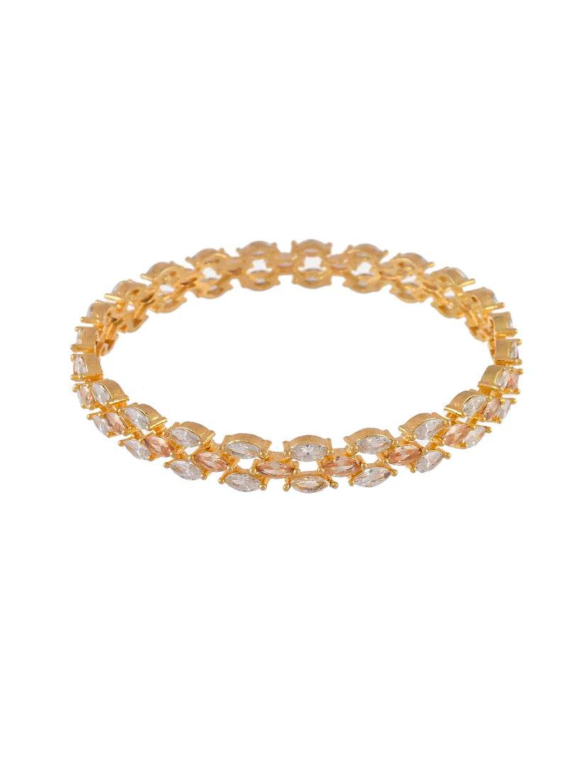 Gold Plated American Daimond Bangle Classic (AD-0014) T4 Jewels