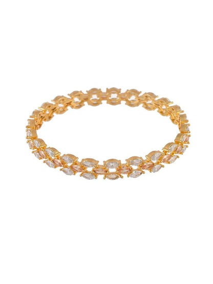 Gold Plated American Daimond Bangle Classic (AD-0014) T4 Jewels