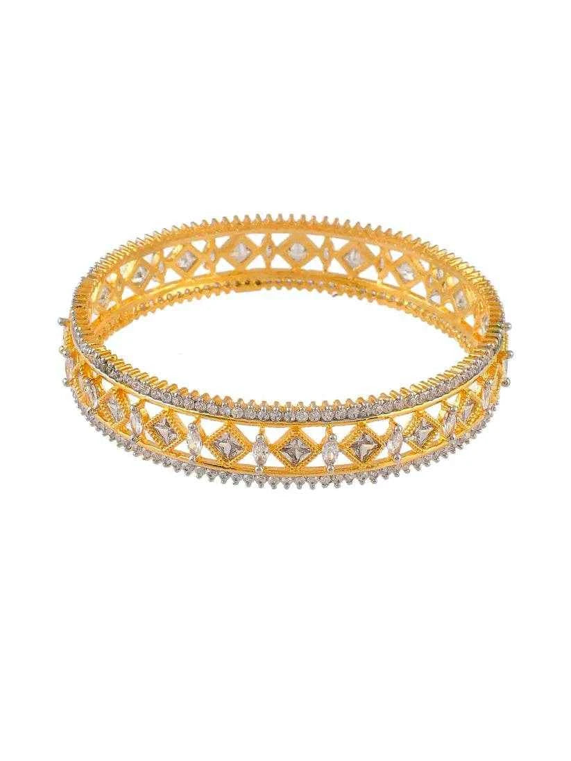 Set of 2 AD Gold Plated Kada Bangles for Women (AD-0017)