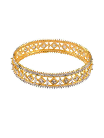 Set of 2 AD Gold Plated Kada Bangles for Women (AD-0017)