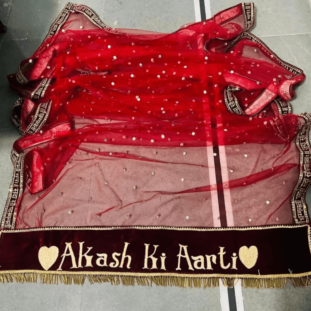 Bride Entry Customized Bridal Dupatta With Name For Wedding & Engagement T4 Jewels