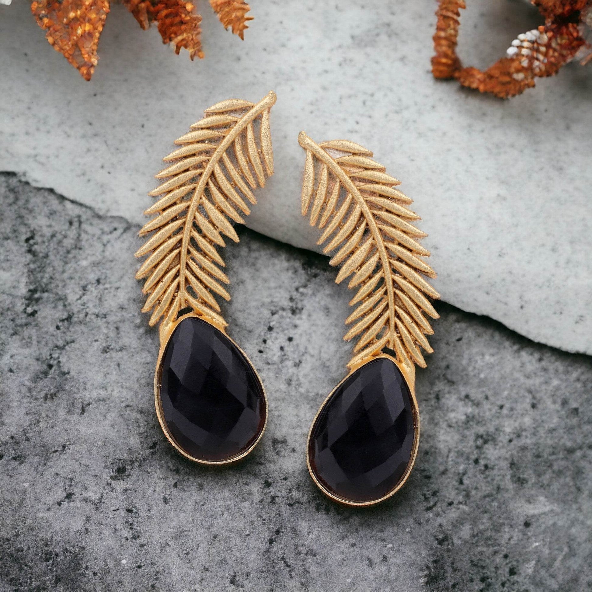 Matte Gold Finish Jhumki Earrings - T4 Jewels