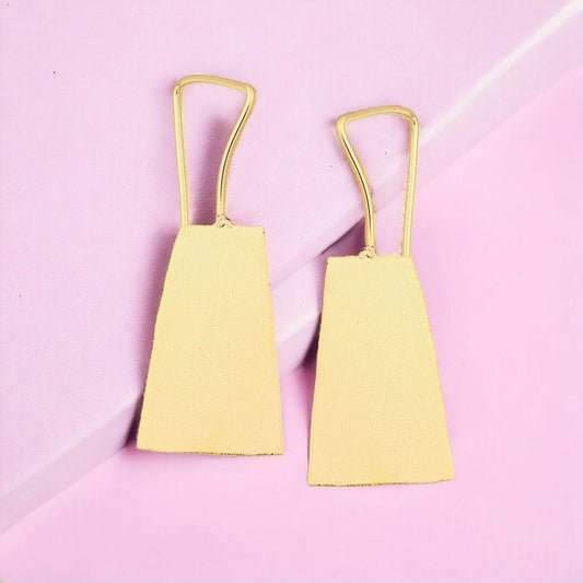 Beautiful Geometric Matte Gold Finish Earrings T4 Jewels