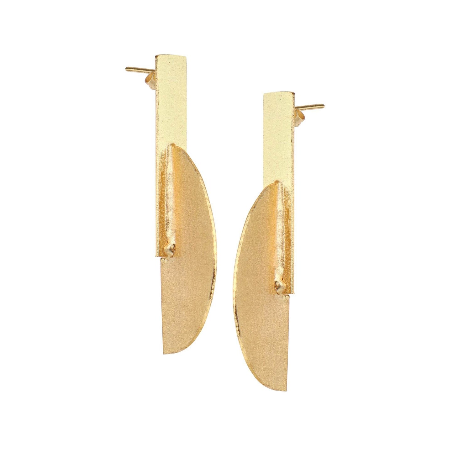Beautiful Matte Gold Finish Earrings - T4 Jewels