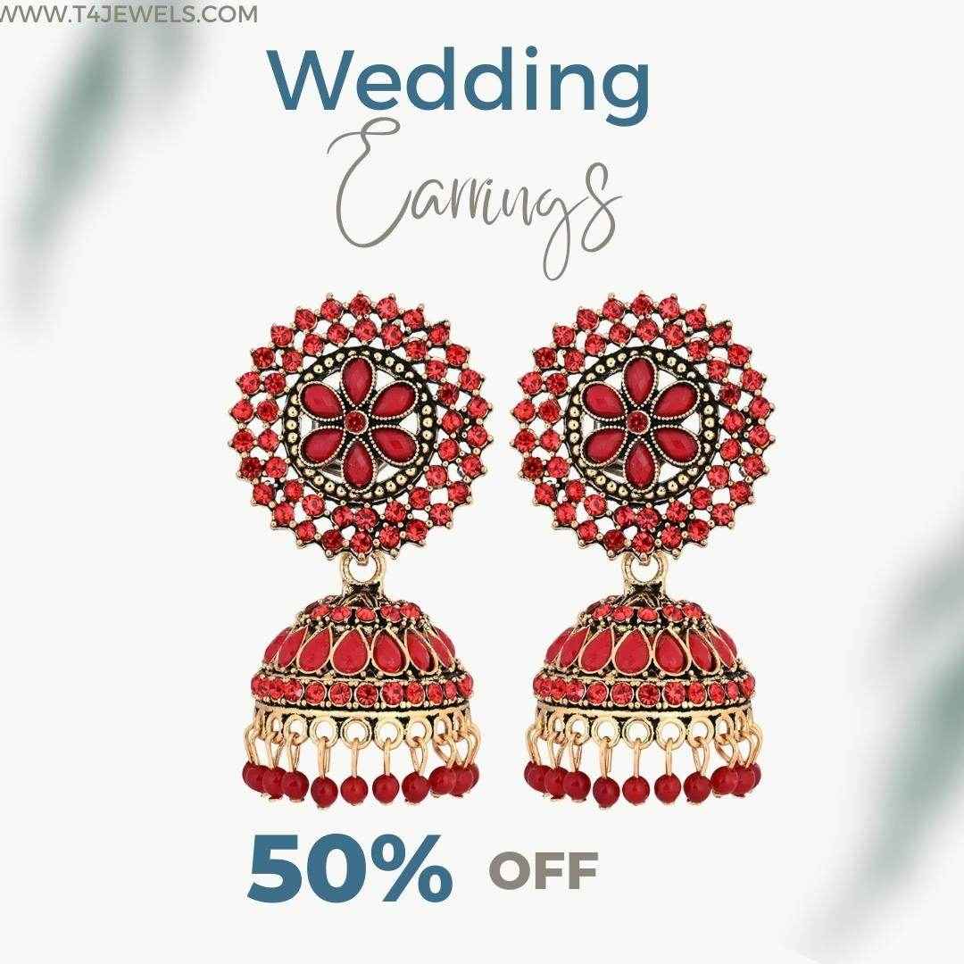 T4 Jewels Flower Design Adjustable Earrings