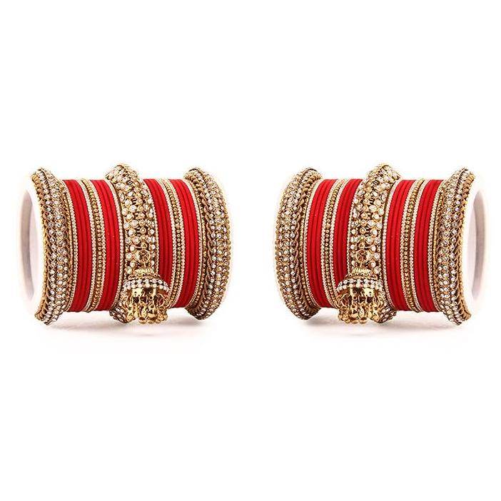 Set of 2 Traditional Jhumki Bangle Set - T4 Jewels