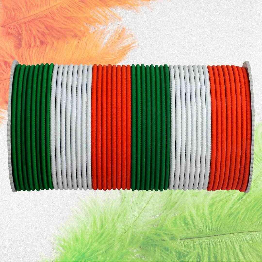 T4 Jewels Matte Design Tricolour Bangles For Republic Day/Independence Day