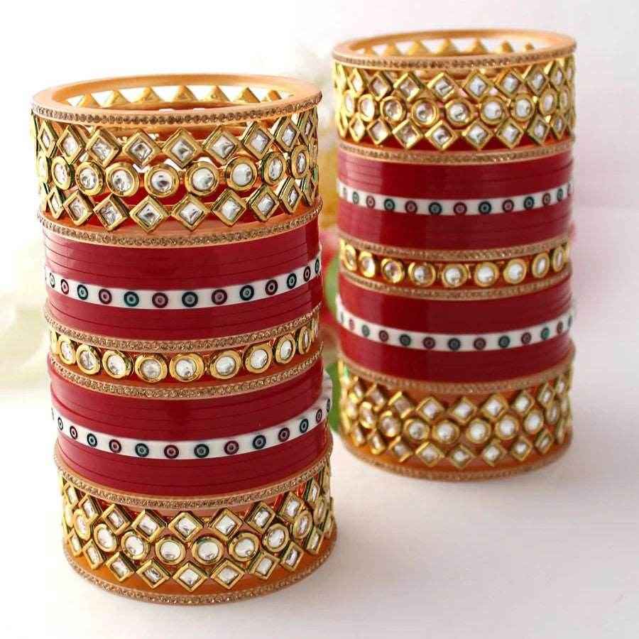 T4 Jewels Latest Premium Bridal Chuda-Availbale In All Sizes (CH21Z)