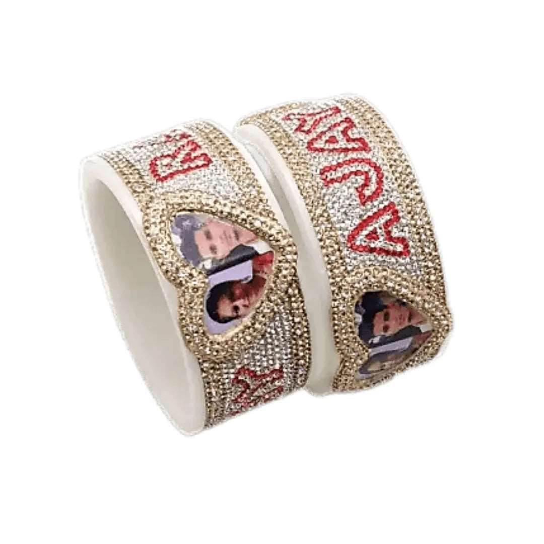 T4 Jewels Name & Photo Bangles Kada #NK1 - T4 Jewels