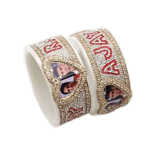 T4 Jewels Name & Photo Bangles Kada #NK1 - T4 Jewels