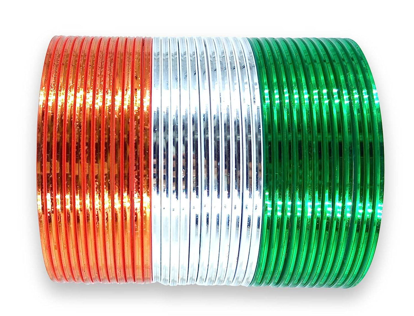 T4 Jewels Glossy Tricolor Bangle Set (Pack Of 36) T4 Jewels