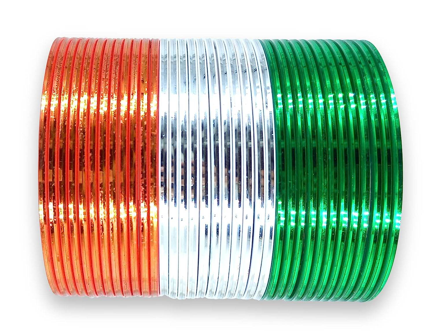 T4 Jewels Glossy Tricolor Bangle Set (Pack Of 36) T4 Jewels
