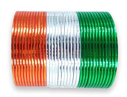 T4 Jewels Glossy Tricolor Bangle Set (Pack Of 36) T4 Jewels