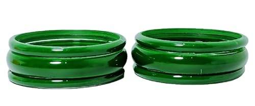 T4 Jewels (2.10 & 2.12 Size Plane Beauty Shine Green/Maroon/Red/Yellow Colours Bangle Set For Women & Girls - (Set Of 6) T4 Jewels