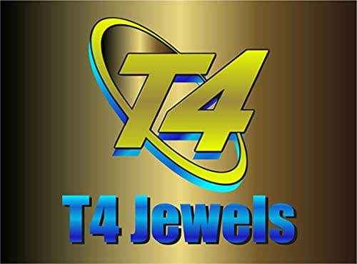 T4 Jewels Zircon Gem-stones And Beads Velvet Glossy Finished Metal Bangles Set - 66NO