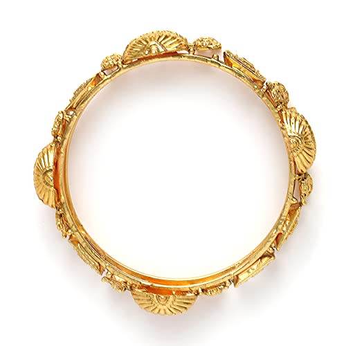 T4 Jewels Gold Plated Set of 2 Dulhan Doli Design Bangles for Women T4 Jewels
