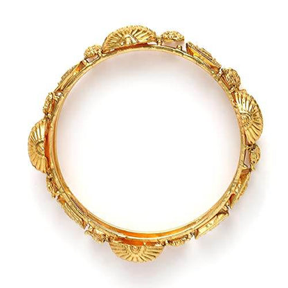 T4 Jewels Gold Plated Set of 2 Dulhan Doli Design Bangles for Women T4 Jewels