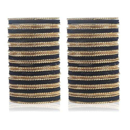 T4 Jewels Beautiful & Elegant Beads Studded Colourful Metal Bangles Set Fashion Jewellery - 110NO. T4 Jewels