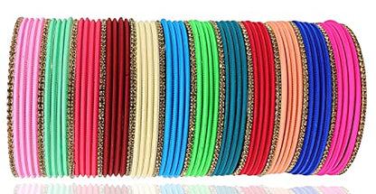 T4 Jewels Stylish Multi colour Metal Bangles set| Fancy Multicolour Bangles for women | Metal Chudi Set For Women | Women's Bangles T4 Jewels