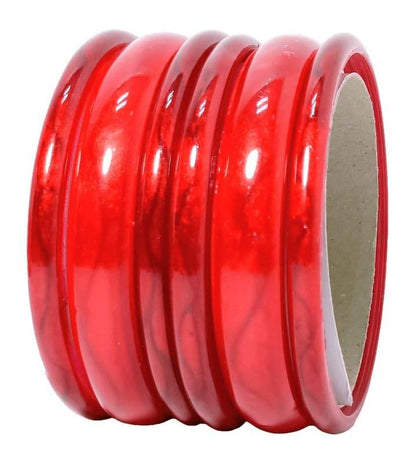 T4 Jewels (2.10 & 2.12 Size Plane Beauty Shine Green/Maroon/Red/Yellow Colours Bangle Set For Women & Girls - (Set Of 6) T4 Jewels