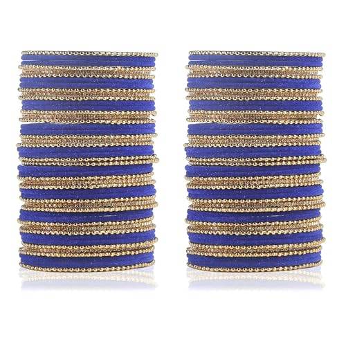 T4 Jewels Beautiful & Elegant Beads Studded Colourful Metal Bangles Set Fashion Jewellery - 110NO. T4 Jewels