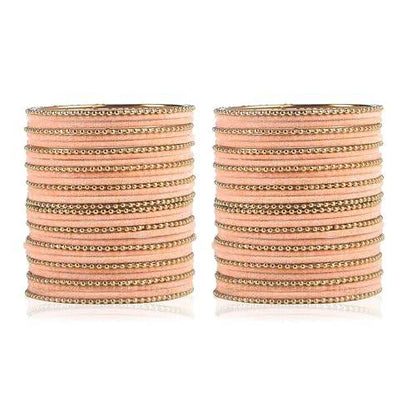 T4 Jewels Beautiful & Elegant Beads Studded Colourful Metal Bangles Set Fashion Jewellery - 110NO. T4 Jewels