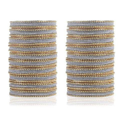 T4 Jewels Beautiful & Elegant Beads Studded Colourful Metal Bangles Set Fashion Jewellery - 110NO. T4 Jewels
