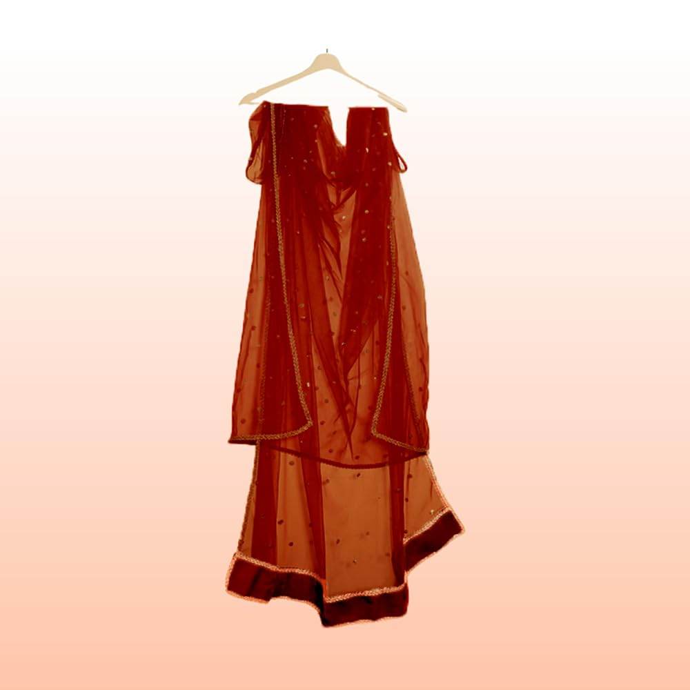 Customized Name Bridal Net Dupatta, Chunni for Wedding Day, Marriage, Special Occasion - 2.5 Meter T4 Jewels