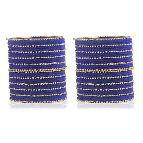 T4 Jewels Beautiful & Elegant Beads Studded Colourful Metal Bangles Set Fashion Jewellery - 110NO. T4 Jewels