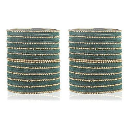 T4 Jewels Beautiful & Elegant Beads Studded Colourful Metal Bangles Set Fashion Jewellery - 110NO. T4 Jewels