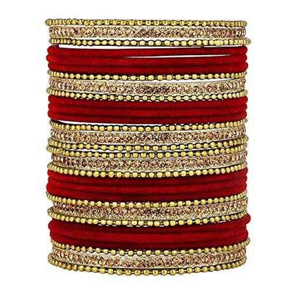 T4 Jewels Stones 18k Studded Latest Fashion Jewellery Beautiful Designer Metal Bangles Set - 72NO