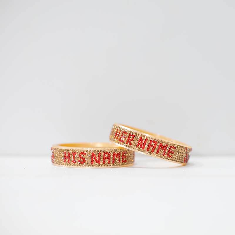 Couple Name Personalized Bangles 2.11 T4 Jewels
