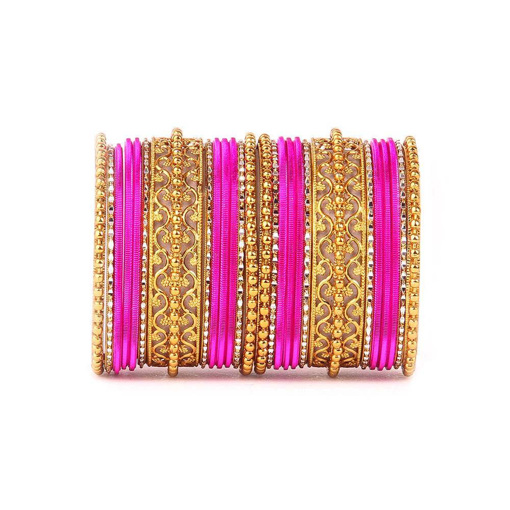 Low Cost Shinning Bangle Set Gajri T4 Jewels