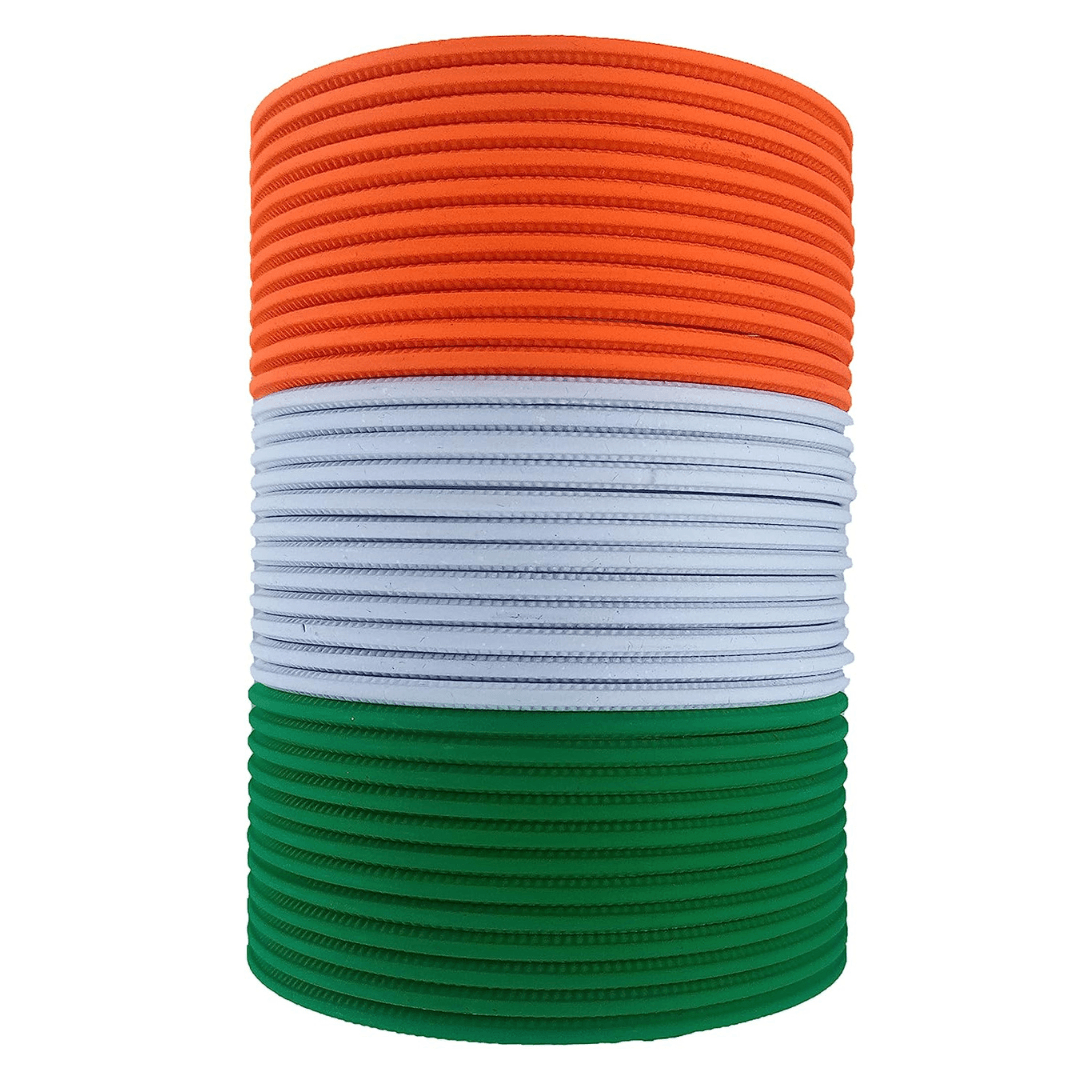 T4 Jewels Matte Tricolor Bangle Set (Pack Of 36) T4 Jewels