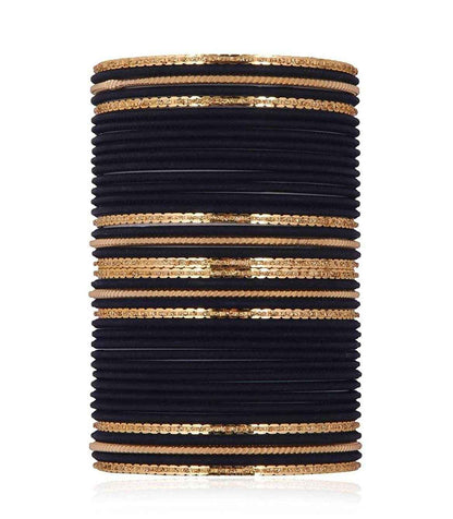 T4 Jewels Beautiful Matte Textured Red/Blue/Yellow/Green/Pink/Orange Colour Metal Bangles Set - 87NO
