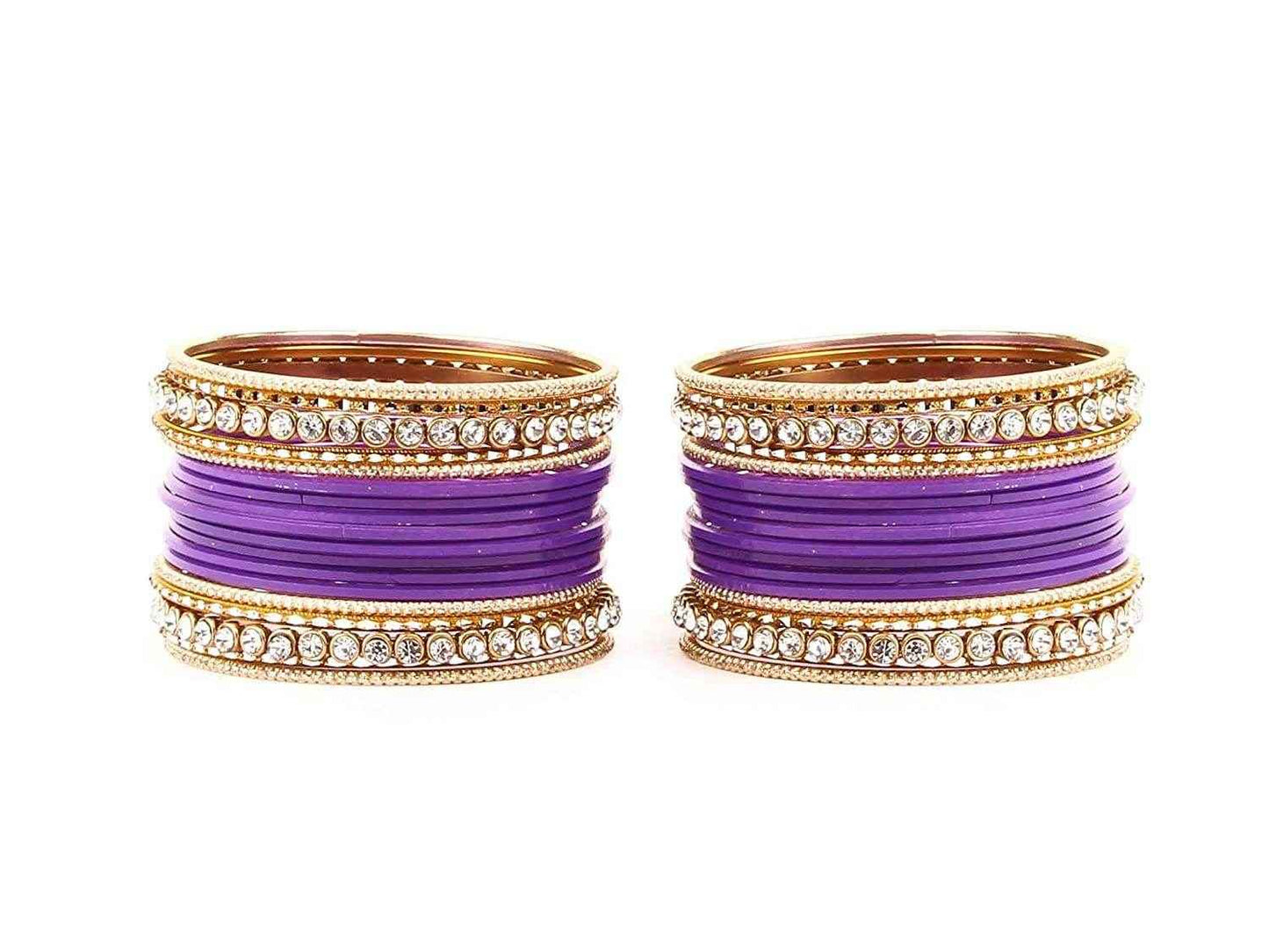 T4 Jewels 18k Gold Plated Textured Fashionable Fashion Jewellery Metal Bangles Set - 84NO
