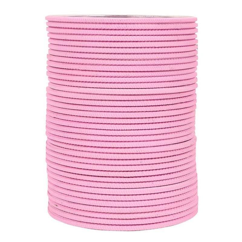 T4 Jewels Matte Finished Red/Yellow/Green/Blue/Multicolors Textured Metal Bangles Set For Women & Girls (Set Of 36) Pink T4 Jewels