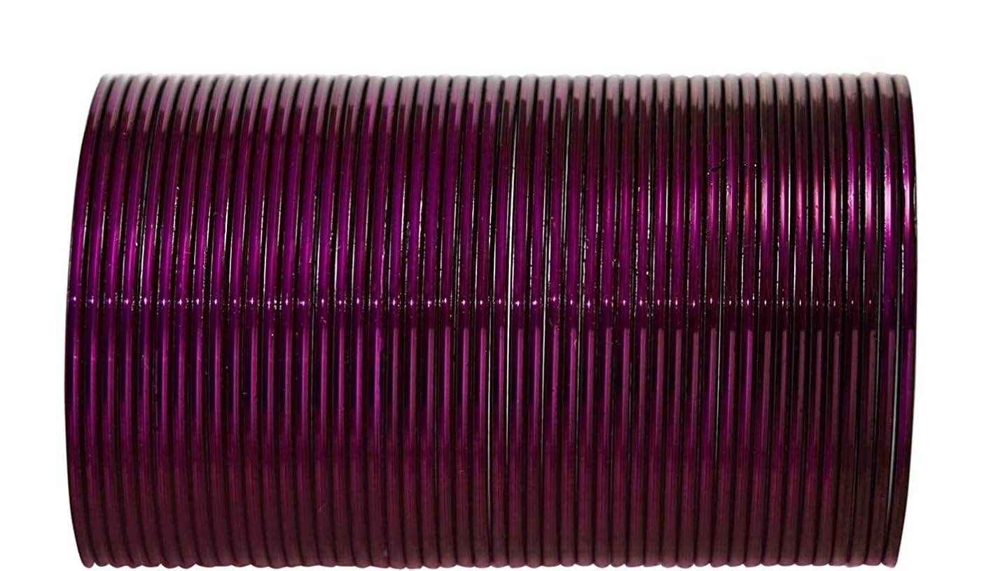 T4 Jewels Plane Glossy Finish Beautiful Classy Metal Bangles Set For Women And Girls - (Pack Of 48 Bangles) - RGL