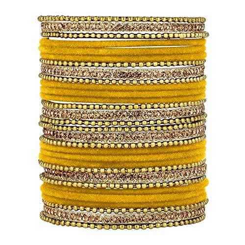 T4 Jewels Stones 18k Studded Latest Fashion Jewellery Beautiful Designer Metal Bangles Set - 72NO